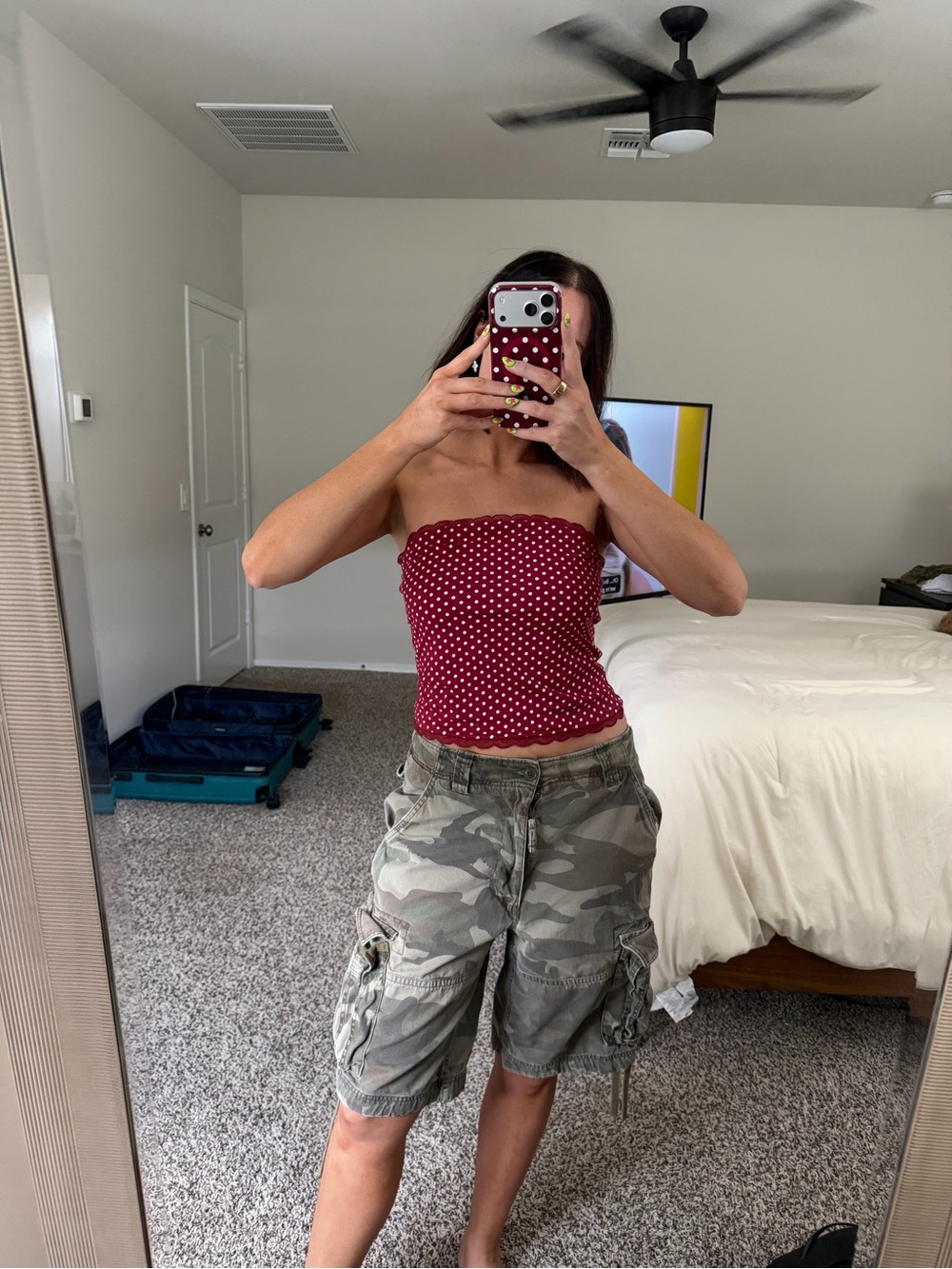 Vintage camo cargo shorts